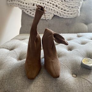 Zara faux suede sock booties size 36